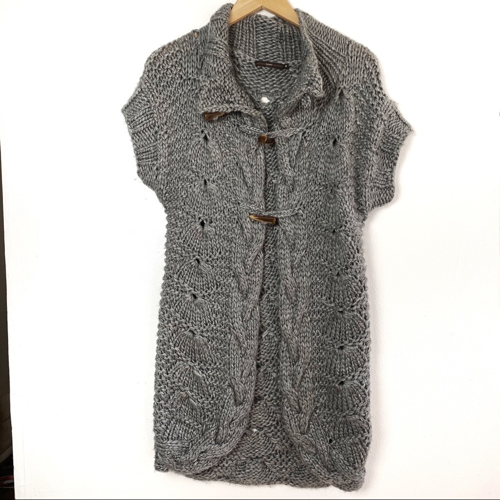 Hazel Chunky Knit Grey Sweater M oversized